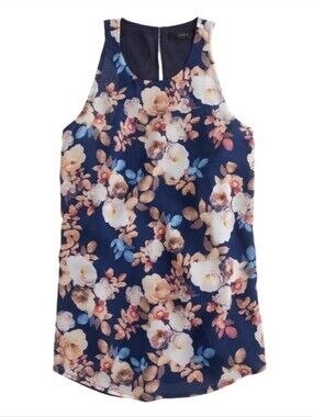 J Crew Floral Racerback Top Circa 2012